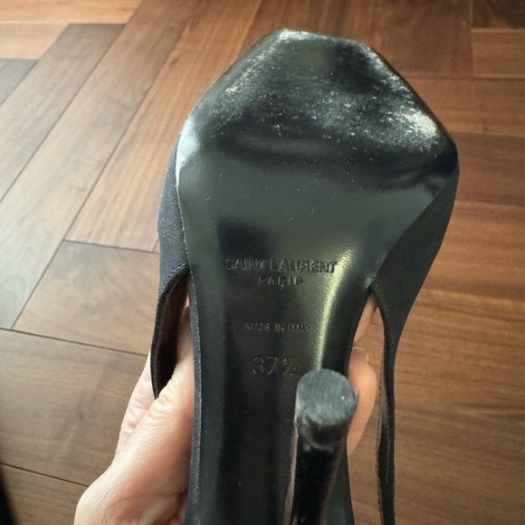 Saint Laurent Black Silk Maxine Pumps 115mm - Picture 4 of 5